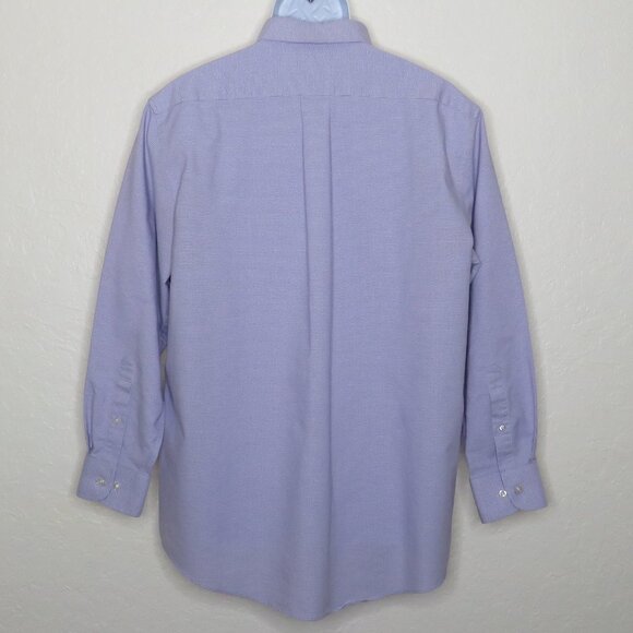 Stafford* Men's Long Sleeve Button Down Curved Hem Pocket Dress‎ Shirt~ Large - Picture 2 of 12